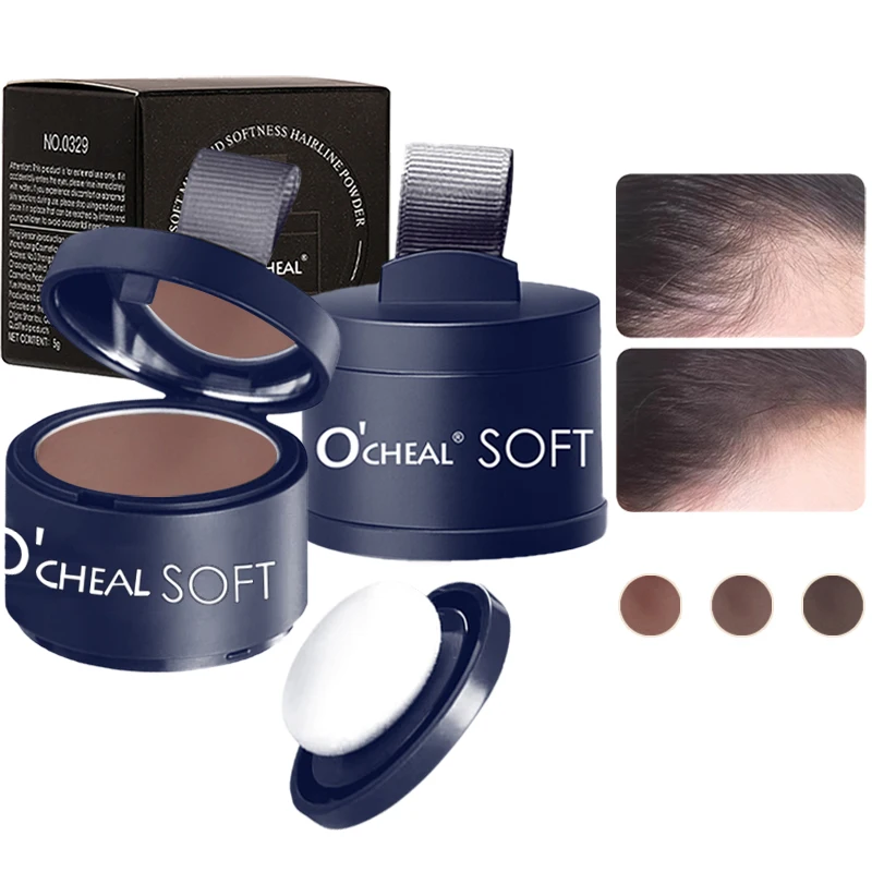 1PCS O'cheal Hairline Fluffy Powder Repair Volume Powder Shadow Shadow Powder คอนซีลเลอร์ผมครอบคลุมเติมหน้าผากเส้นผมใหม่