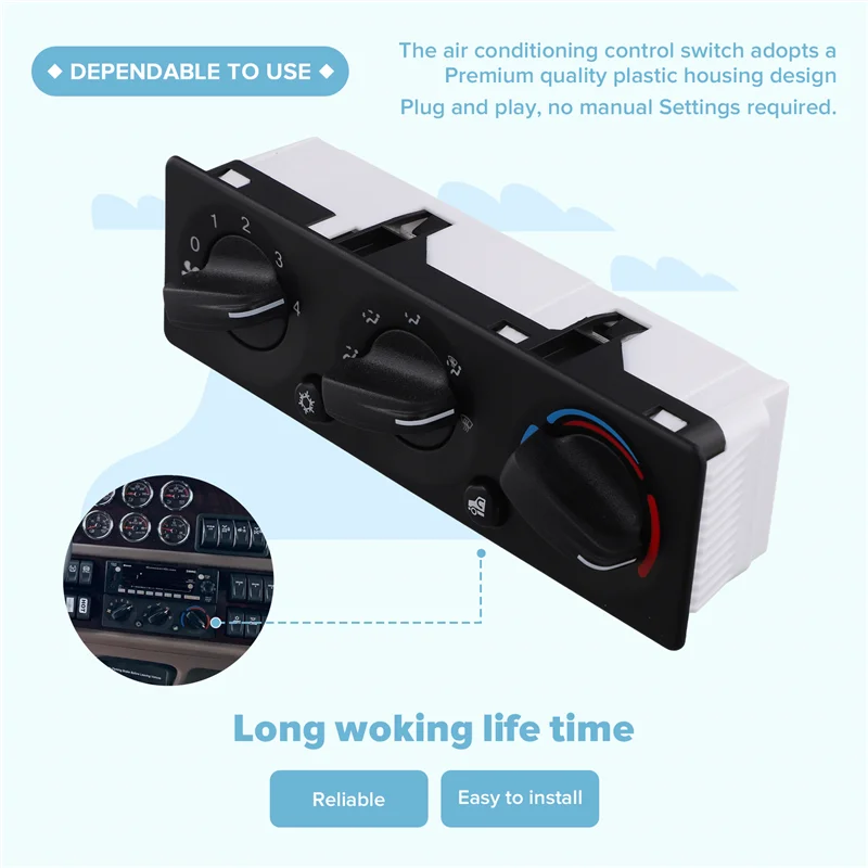 

HVAC Control Panel For Peterbilt 384 Q21-6012 HVAC Control Panel For Peterbilt AC Air Conditioning Control Switch-AT80
