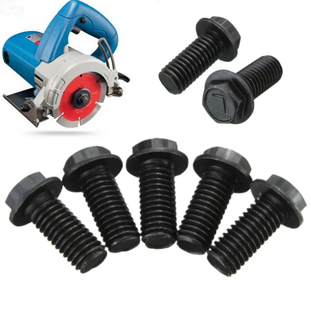 5Pcs Cutting Machine Saw Blade Screws Bolts M8x18mm Left Hand Thread Hexs Flange Anti-thread Screws Pressure Plate Part Accs