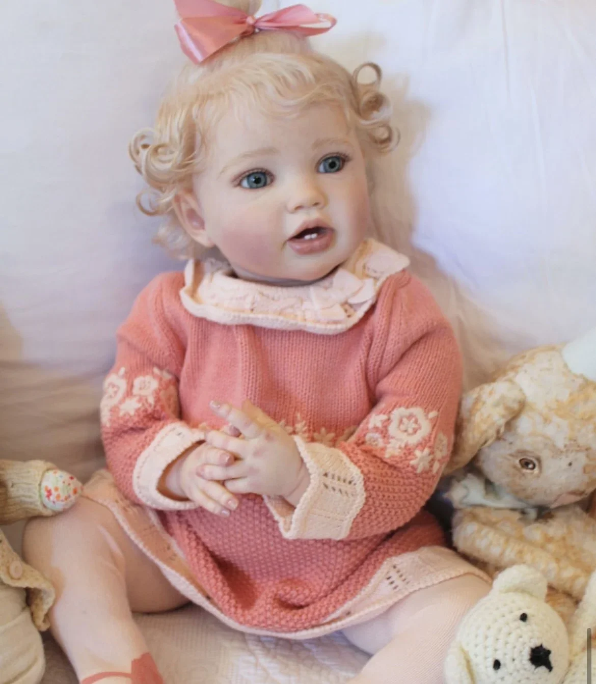 Custom Made 24inch Reborn Baby Doll Lottie With Hand-Rooted Hair DIY Part  Finished Doll Christmas Gift