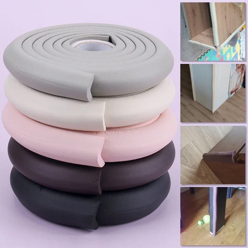 1PC 2M Soft Baby Safety Desk Table Edge Guard Strip Security Kids Protection Bumper Edge Angle Home Anti Collision Strip