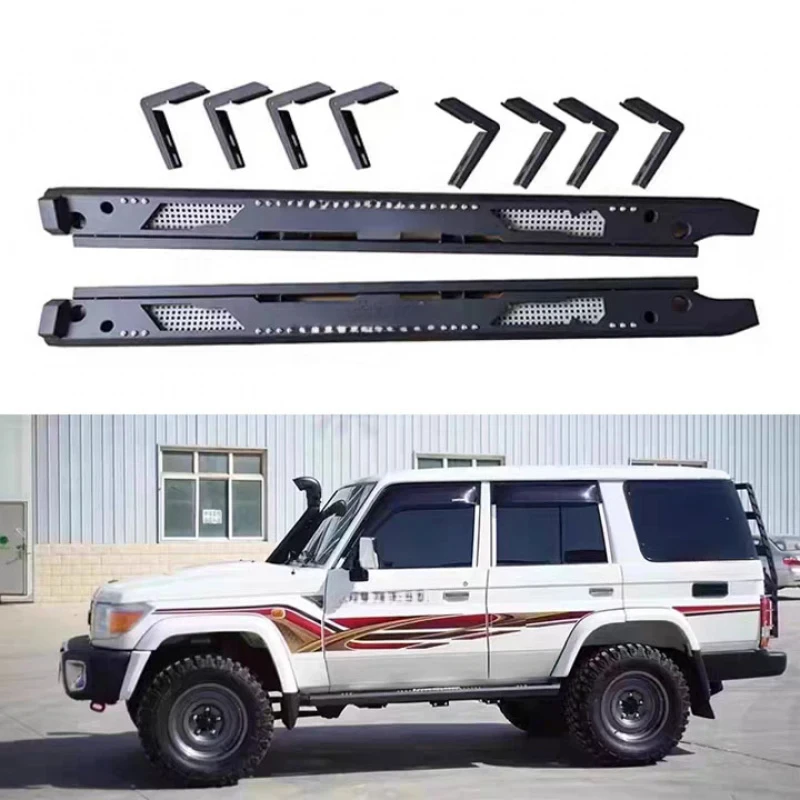 LC Special Steel Side Steps Wear-Rnt Running Boards Auto Exterior Upgr Accsori