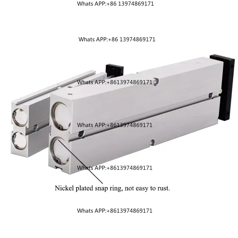 Double Twin-Rod Pneumatic Cylinder TN 10 16 20 25 32mm Aluminum Alloy Stroke 200 250 300 350 400 450mm Air Cylinder