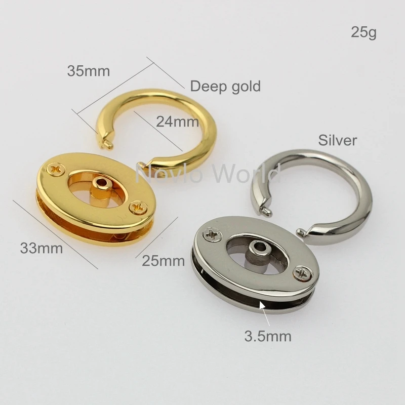 Oval Screw Grommet Plus Detachable U Ring For Purse Bag Shoulder Handle Repair Handbag Strap Connector Messenger Bags Backpack