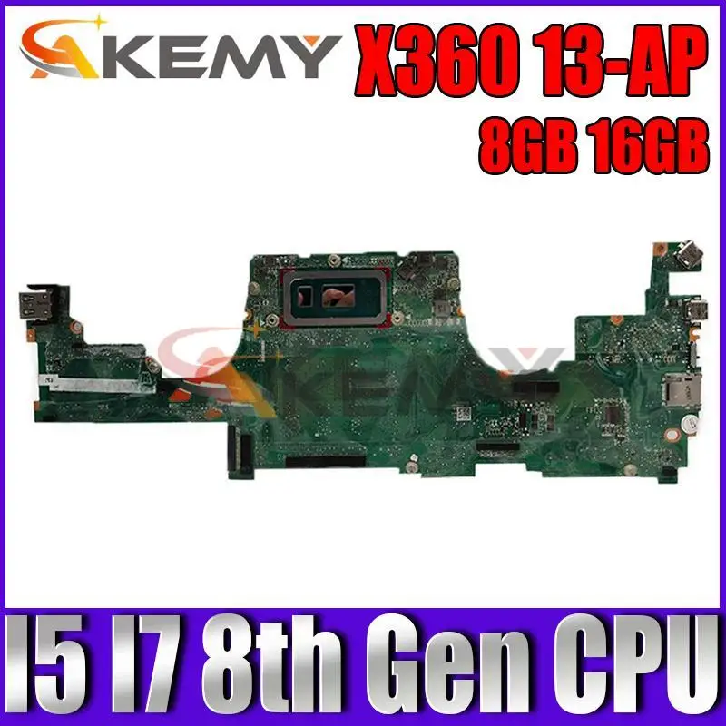 

For HP X360 13-AP Motherboard DA0X36MBAE0 i5-8265U i7-8565U RAM 8G L37647-001 L37640-601 L37638-601 TPN-Q212 Spectre Mainboard