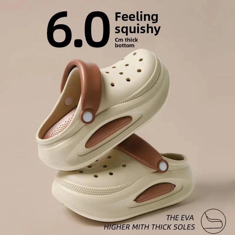 Sandalias de playa para mujer, gran oferta de zapatillas con agujeros en la temporada, Material de PVC duradero grueso antideslizante extraíble, cómodo