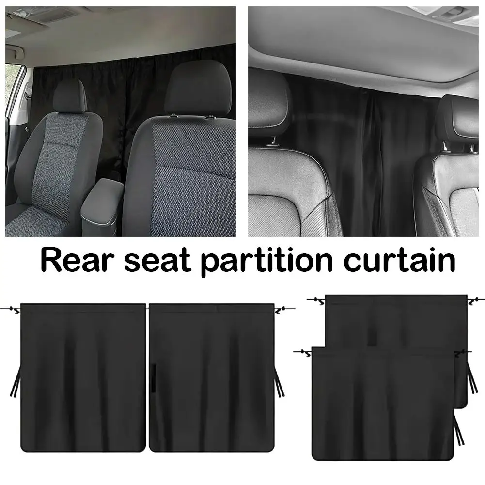 4pcs Car Privacy Curtains Set Air Conditioning Divider Curtain Front And Rear Seats&Side Windows UV Protection Sun Shade Car Too