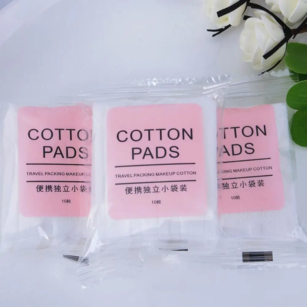 10Pcs Makeup Remover Pad Cotton Soft for Home Makeup Remover High Water Absorption Pad Round Cosmetic Disposal Pads for Home