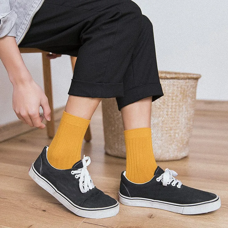 Bunte männer Socken Lange Socken für Männer Männlichen Hohe Qualität Baumwolle Knitteds Atmungsaktive Crew Socken Atmungs Business Socken 1 paar