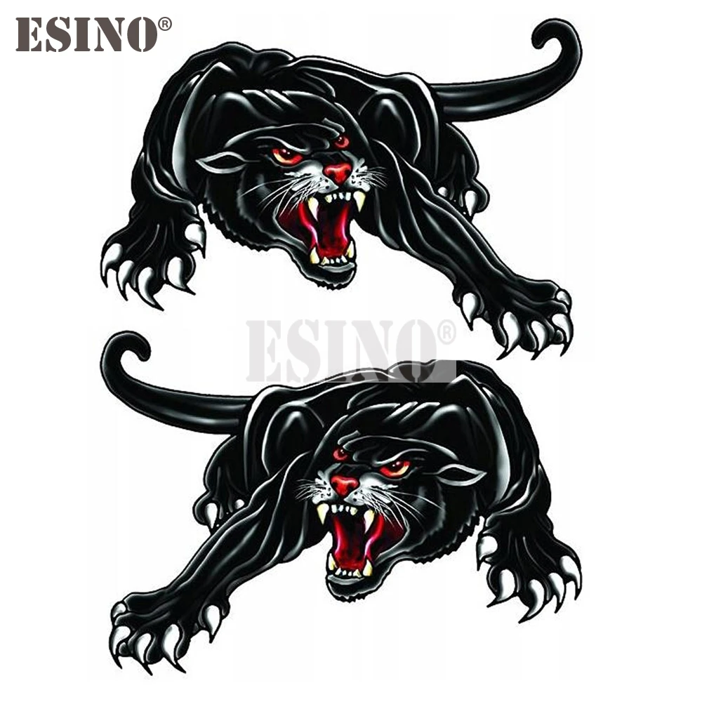 Car Styling Creative Funny Angry Fighting Puma Cartoon Adhesive PVC Decal Waterproof Car Body Glass Sticker Pattern Vinyl