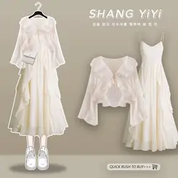 Y2K Long Sleeve Top Shirts And Maxi Dress Bodycon Sexy Spring Summer Two Piece Sets Outfits Women