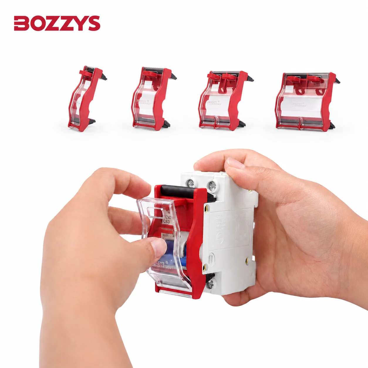 BOZZYS MCB Circuit Breaker Lockout Protective Cover for Electrical Insulation Lockout to Prevent Misoperation BD-D300P Series