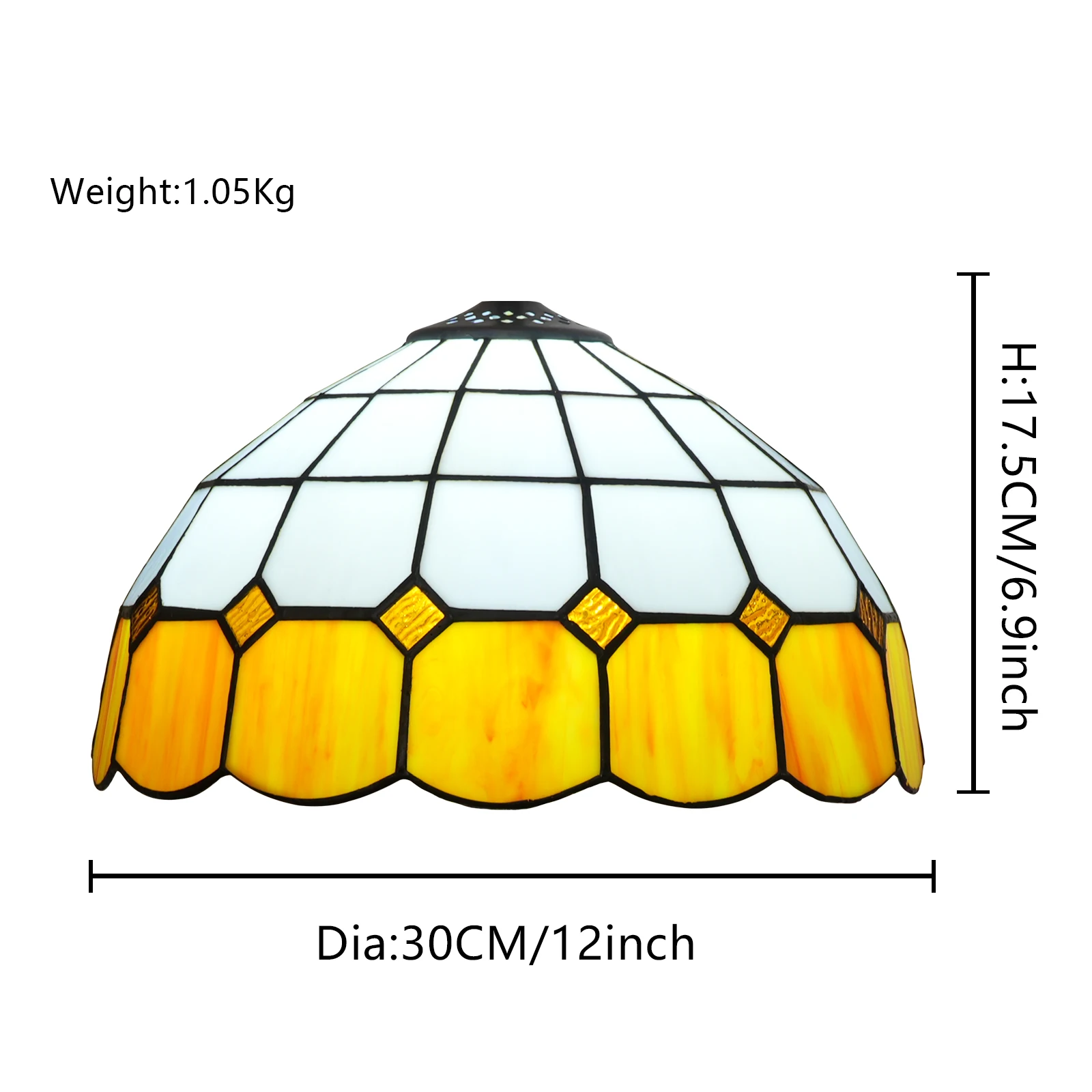 Modern Simple Stained Glass Lamp Shade Replacement Only For Table Lamps Ceiling Fixture Pendant Hanging Light Home Office Decor