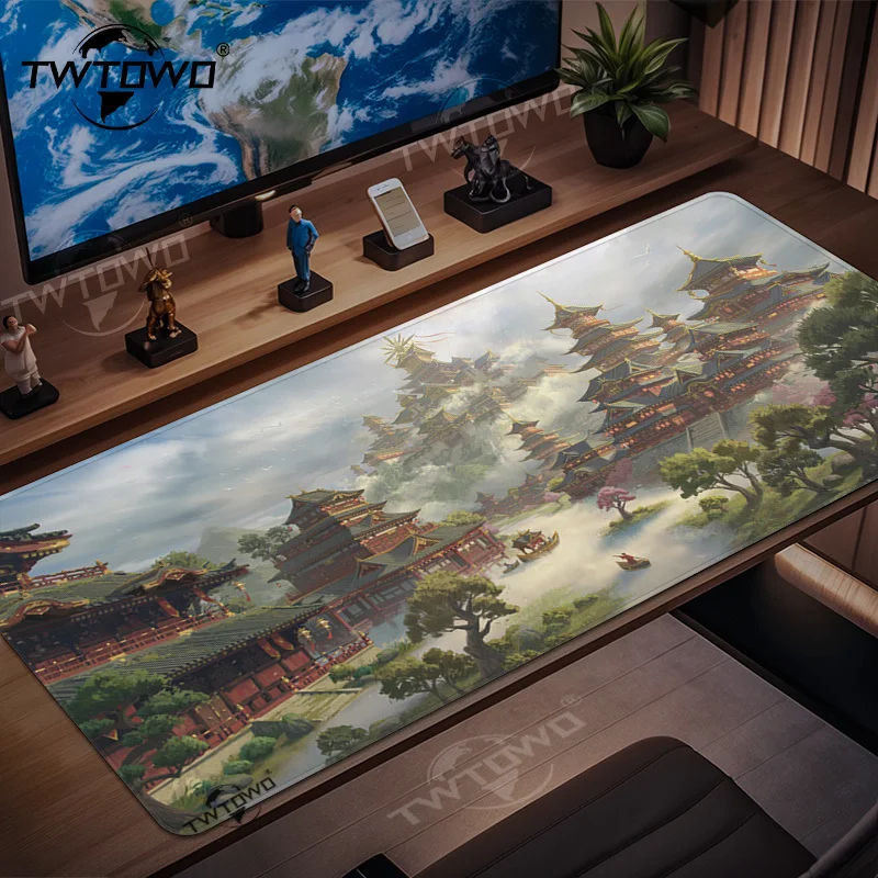 Castle Art Mouse Pad Gamer printon demand New Large Mousepad XXL Natural Rubber Carpet Gaming laptop Mice Pad Mouse Mats