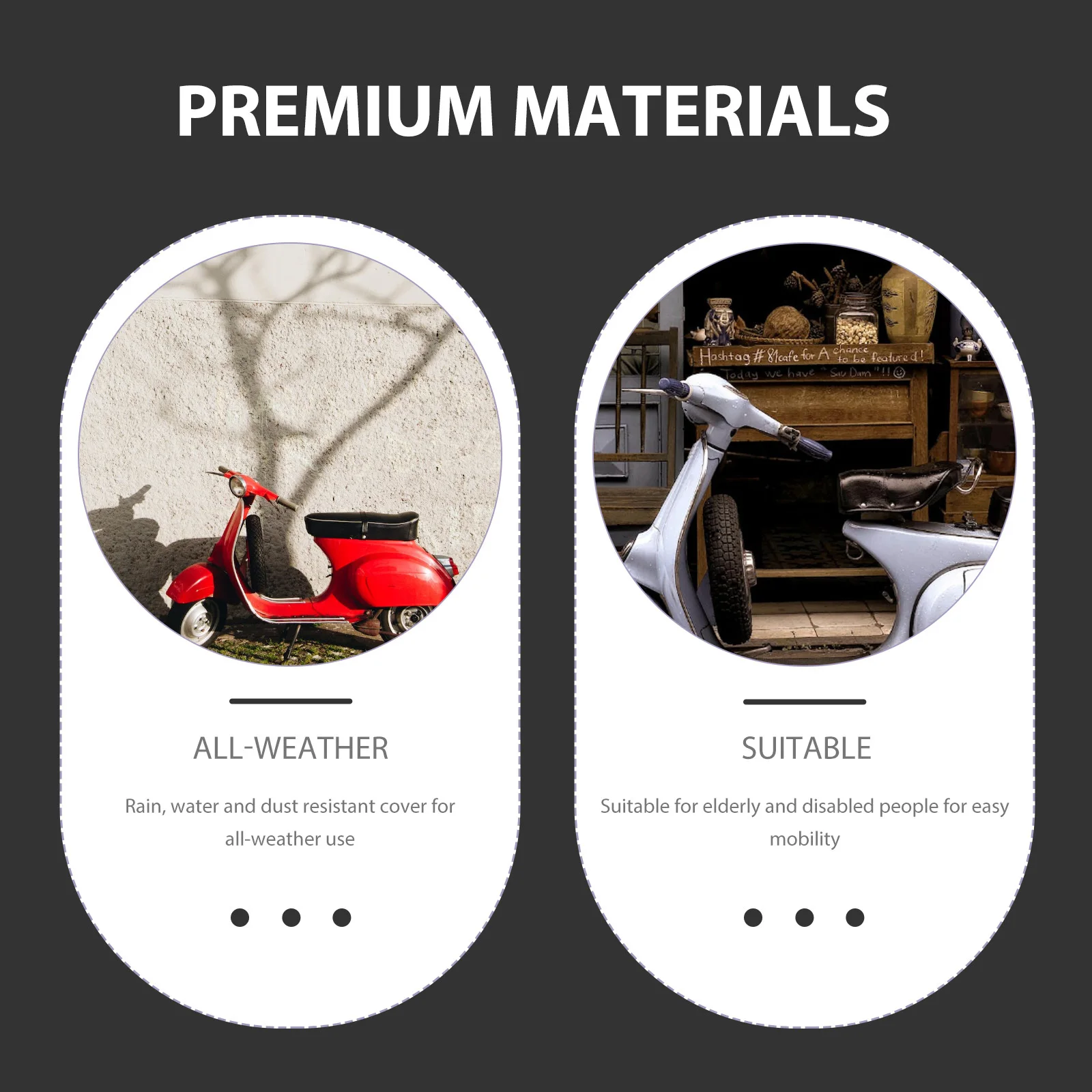 

Waterproof Electromobile Cover Heavy Duty Oxford Pvc Material For Mobility Scooters Dust Rain Snow Protection Folding