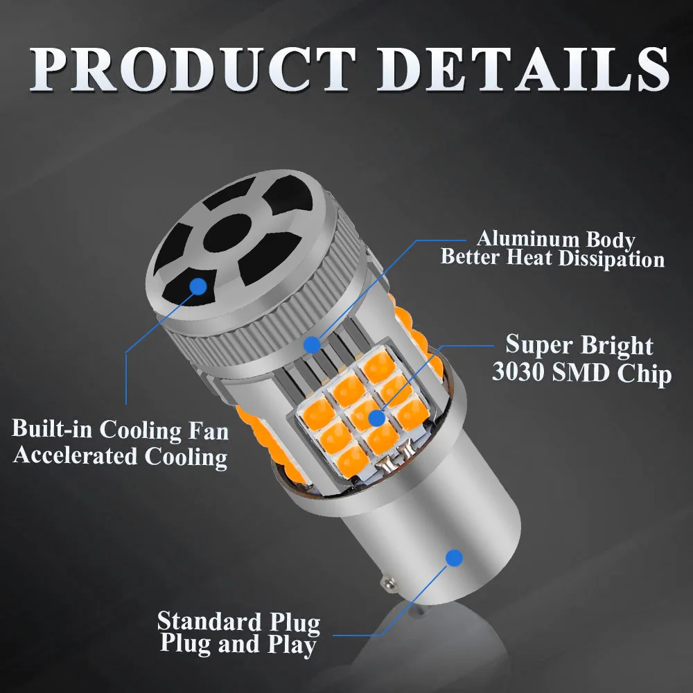 2 قطعة سيارة LED بدوره إشارة الاتجاه مؤشر أضواء المصباح لمبات العنبر الجبهة/الخلفية ل Volkswagen VW Tiguan 5N AD1 Allspace BW2 #4