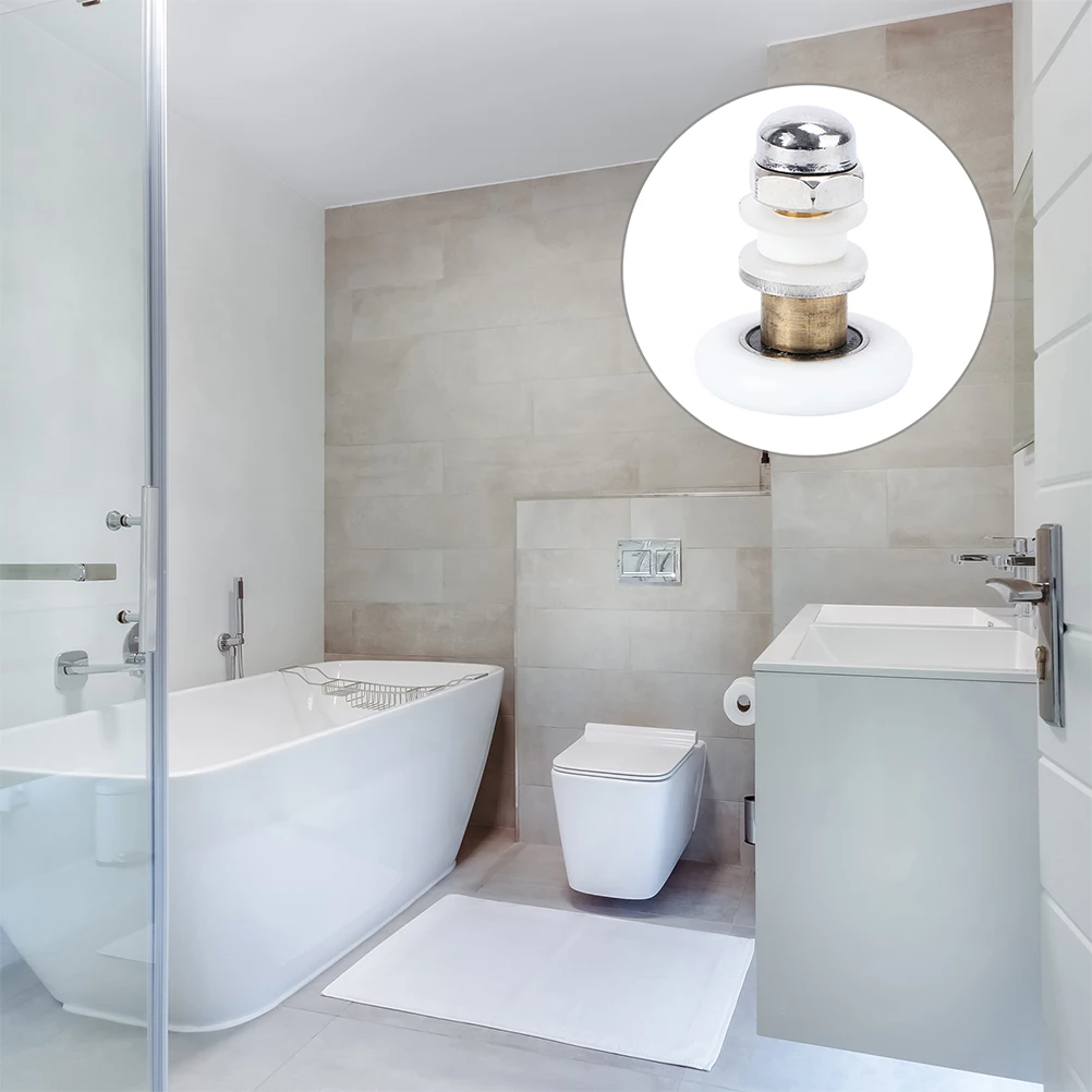 

Glass Sliding Door Pulley Shower Screen Wheels Runners with Grooves for Bathtub Bathroom Rollers