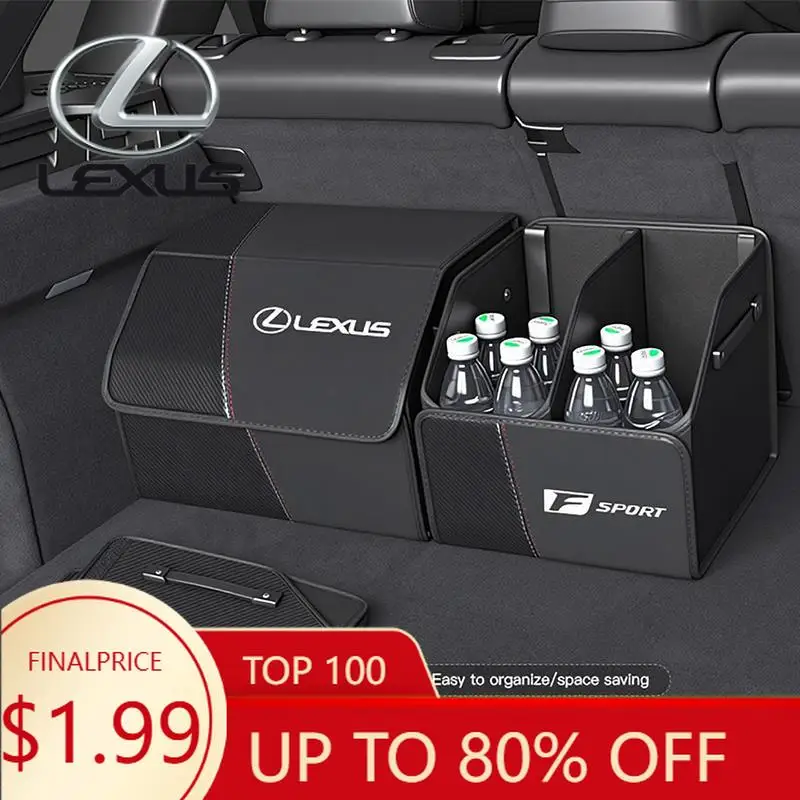 Molduras interiores Lexus, organizador plegable para maletero de coche, bolsa de almacenamiento, herramientas de organización para Lexus FSPORT LBX NX RX 350h 450h ES UX 30