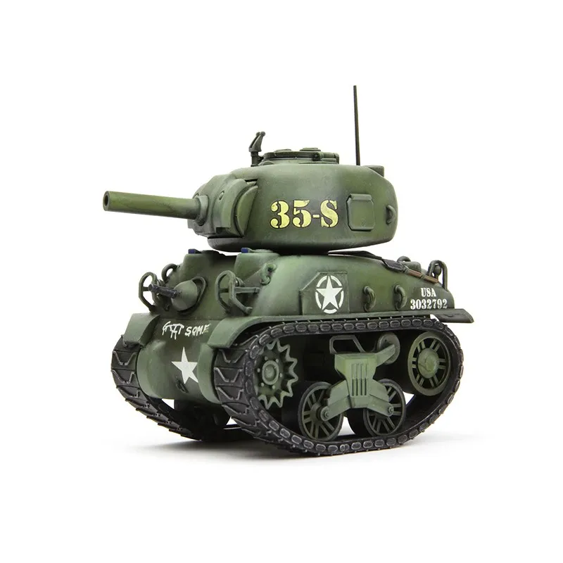 MENG Assemble Figure American Medium Tank M4A1 Sherman WWT-002 Assembly Model Room Ornament Custom Collectible Toy Birthday Gift
