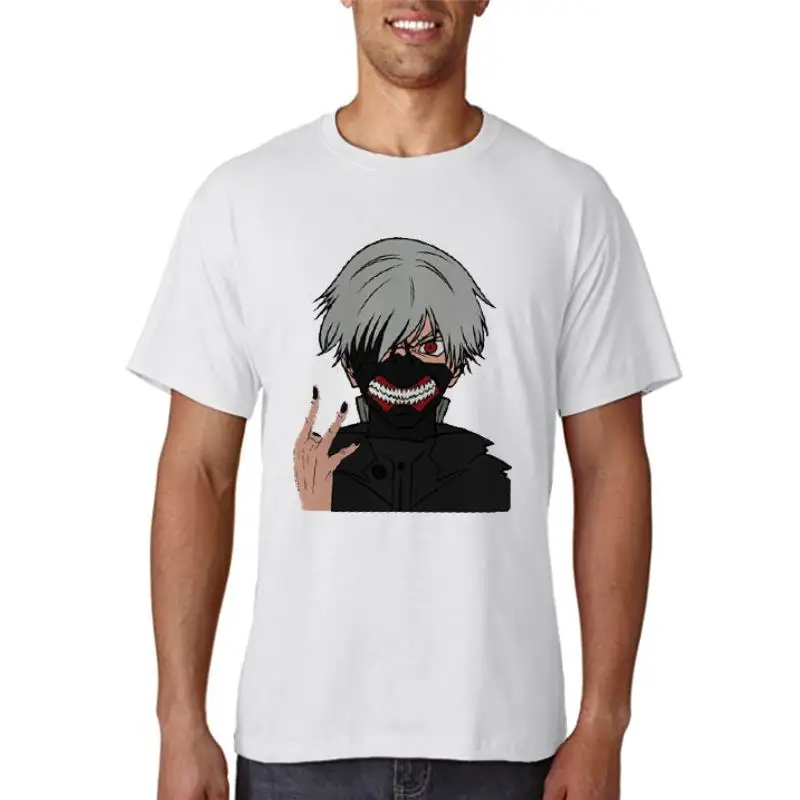 Cartoon Hot Japanese Anime Tokyo Ghoul Kaneki Ken Graphic Print Cartoon Tops Women T Shirts Gothic Tee Harajuku Summer Casual