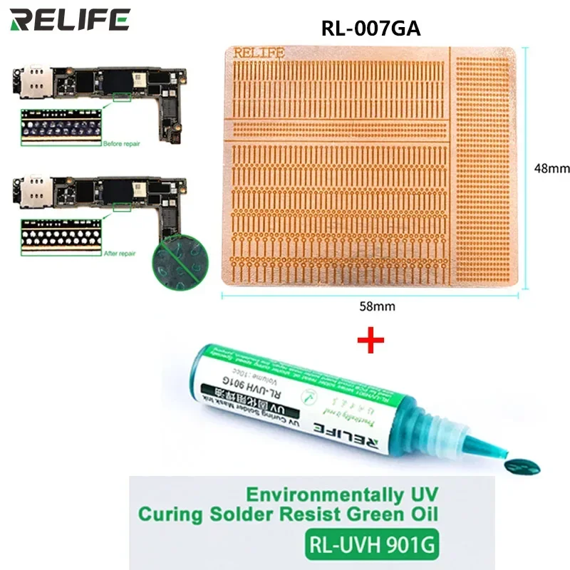 RELIFE RL-007GA-007G Dot Repairing Solder Lug Spot Soldering Pad Welding Board Flywire Replacement IC Repair Tool Fix 2761 1400