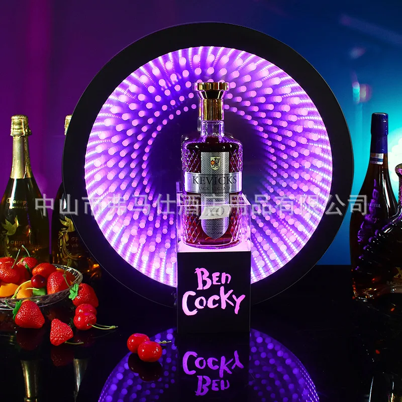 

Светящееся сиденье для вина, креативная регулировка живота, лопата, держатель для шампанского, винного вина, КТВ, ночное зарубежное вино, круглая витрина XO