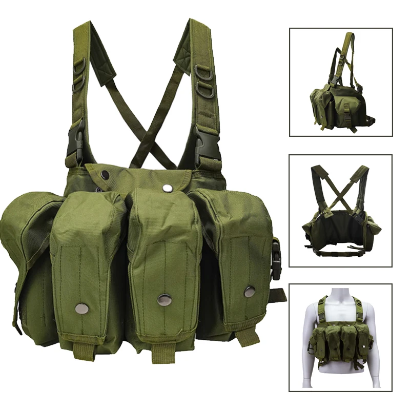 

Adjustable Chest Rig AK Vest Men Outdoor Hunting Clothes Camouflage Lightweight Vest Armed Vest