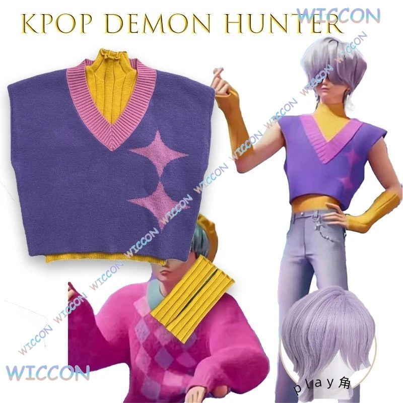 

Kpop Hunter Saja, карнавальный костюм для мальчиков, детский загадочный мужской костюм для группового выступления, сценическое концертное вечерние платье на Хэллоуин, демон