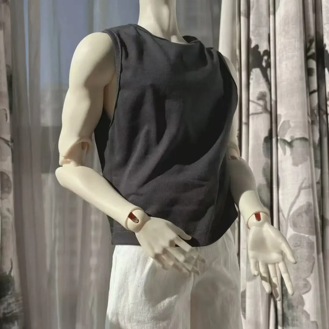 1/4 1/3 roupas de boneca para 45/70/75cm masculino bjd boneca jogar casa manga curta regata vestir-se menina brinquedos boneca acessórios, sem boneca