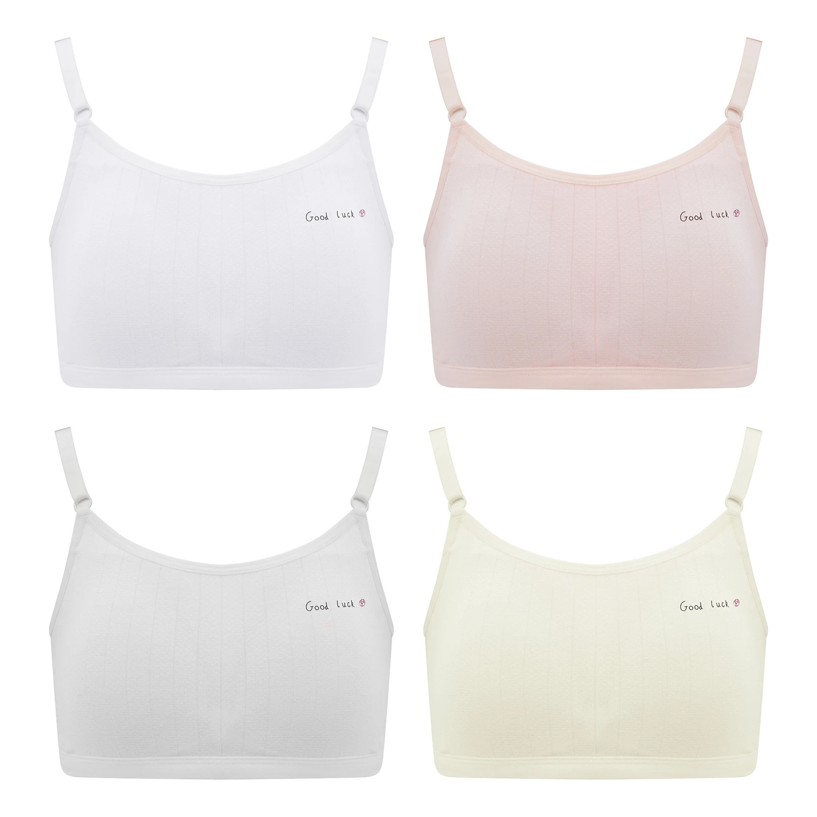 

Adjustable Cotton Training Bra for Kids Girls Breathable Cropped Camisole Vest Teens Underwear Children Puberty Padded Bras
