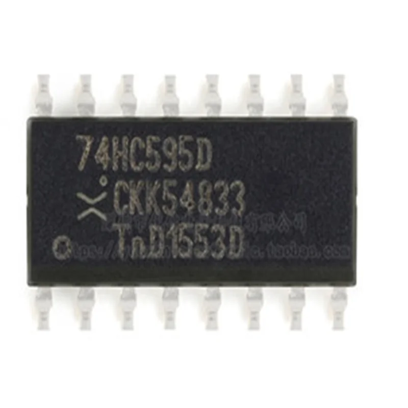 2PCS/lot Original authentic 74HC595D,118 SOIC-16 8-bit serial or parallel output shift register