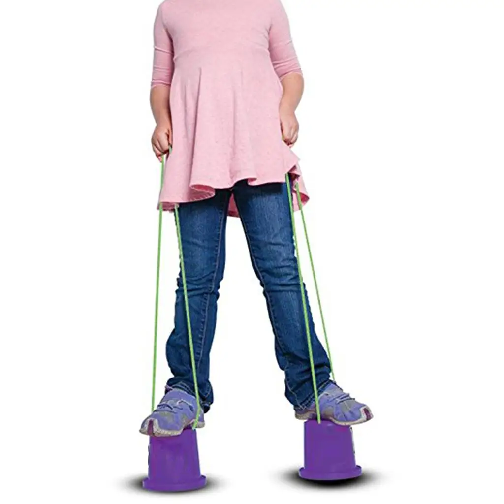 PVC Outdoor Walk Stilts Kids Jumping Stilts Toy Balance Trainer Sports Equipment for Garden Activities