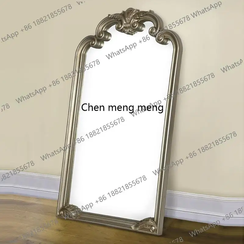 

Decorative round art retro wall-mounted sofa sun meal edge modeling wall mirror decoration