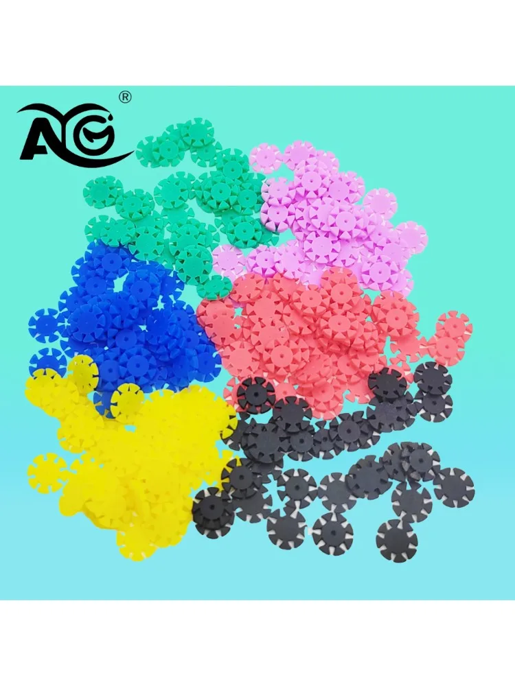AG 100 pièces Bouchons de désinfection pour instruments endodontiques dentaires, en forme de fleurs, pour le marquage de la désinfection des instruments de canal radiculaire dentaire