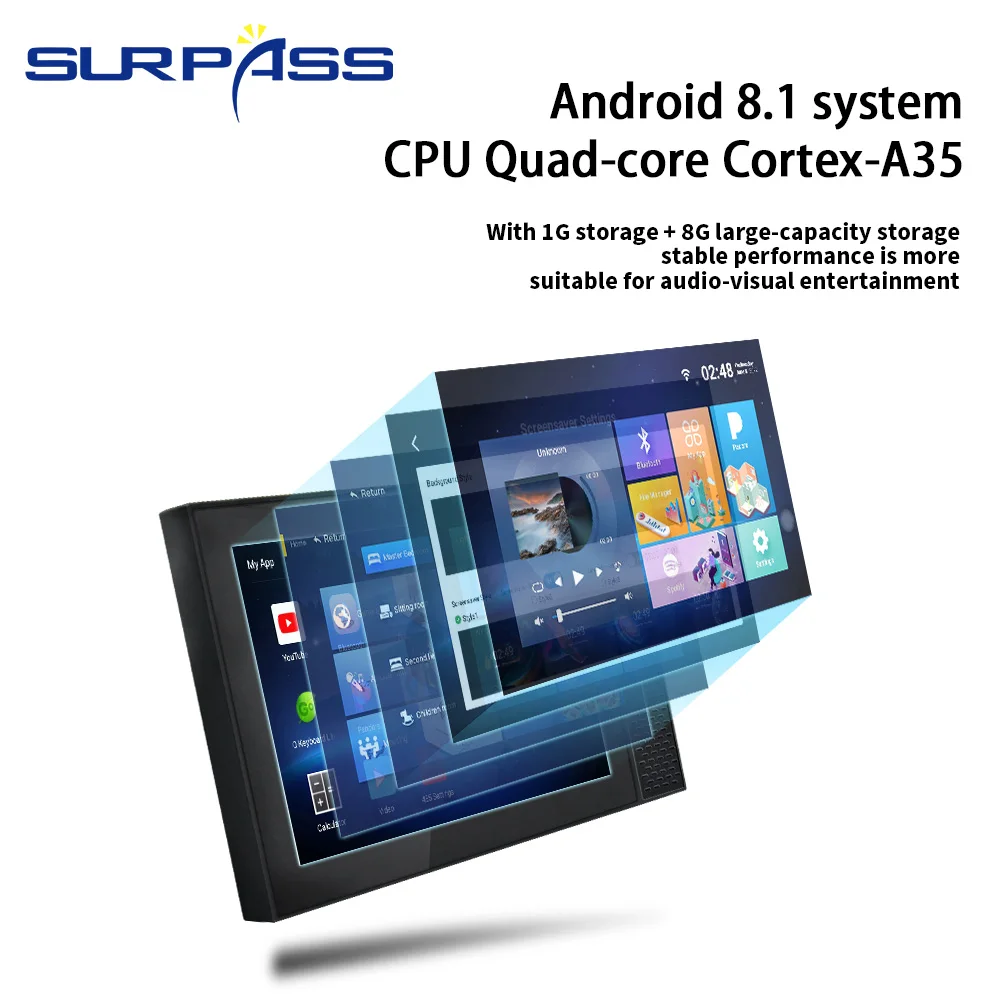 Inteligentny domowe Audio 7 calowy wzmacniacz WiFi TUYA ekran dotykowy Android 8.1 System pełnozakresowy wpuszczany Bluetooth w zestawie głośnik sufitowy