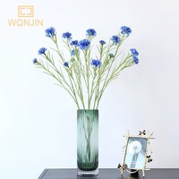 1PCS Nordic Blue Long Branch Starry Cornflower Silk Artificial Flowers Home Wedding Party Decoration Flore Fleurs Artificielles