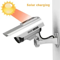 Solar Waterproof Dummy Fake CCTV Camera With Flashing LED For Outdoor or Indoor Realistic Looking Fake Camera for Security