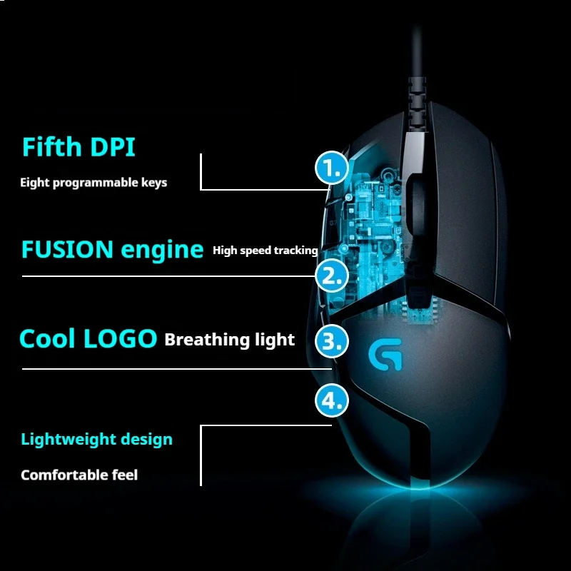 LogitechMX Anywhere 3/ G402/G305/G304 Wired Usb Gaming Mouse With Breathing Light  For Mouse Gamer Competitive Gaming Mouse Log