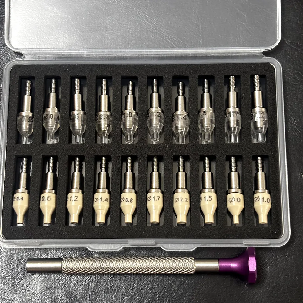 21pcs/1SET Watch Hands Fitting Setting Presser Pusher Setter PEEK Watch Needle Holder Watch Repair Tool for Watchmakers