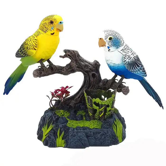 

Sound Voice Control Electric Bird Pet Toy Electric Simulation Induction Bird Cage Birdcage Kids Toy Gift Garden Ornaments