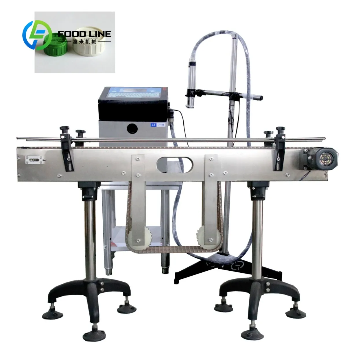 Custom Made High Quality Automatic  Date/expiration Date/QR Code Printing Machine for Bottom of Cans Bottles