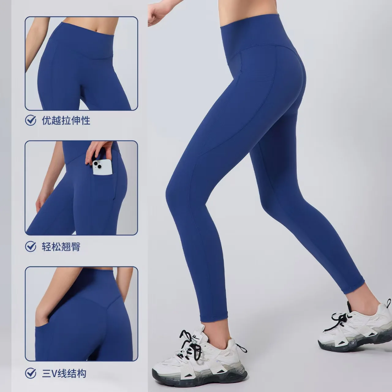 

Комплекты одежды для йоги больших размеров для женщин, высокоэластичная дышащая одежда для фитнеса, облегающая с карманами, спортивная одежда в европейском стиле