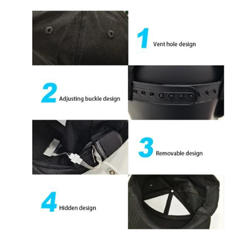 

Led Rolling Display Hat Bluetooth Editable Language Led Luminous Hat Hip Hop Street Dance Parade Sunscreen Hiking