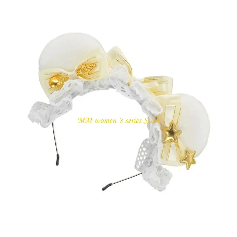 

Q39C Fashionable Plush Bear Ear Hair Hoop Washing Face Headdress Children Headwear