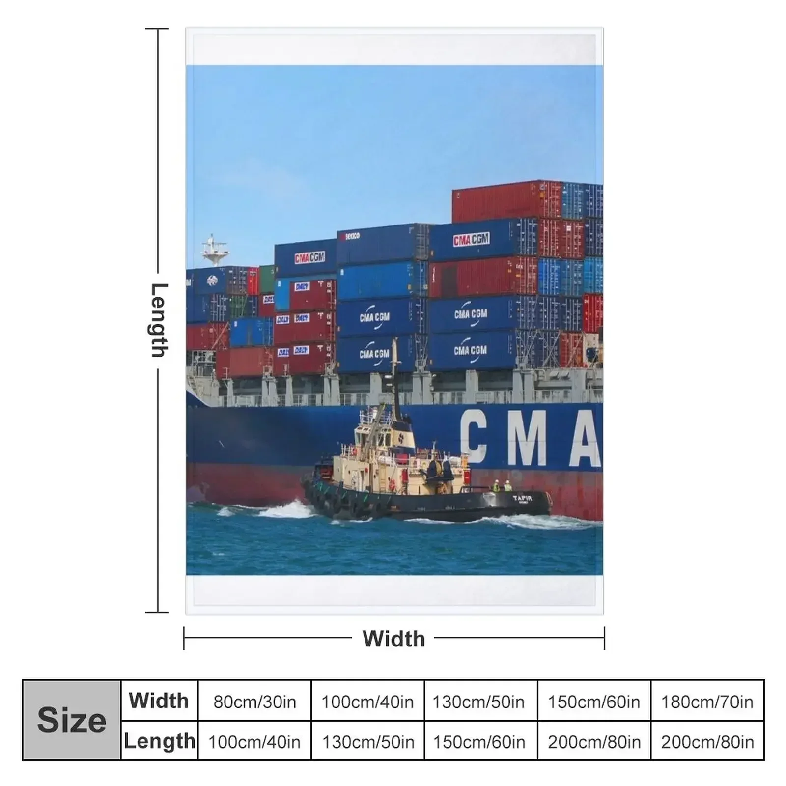 Container cargo ship Throw Blanket Hairy Beautifuls Hair Bed Fashionable Blankets