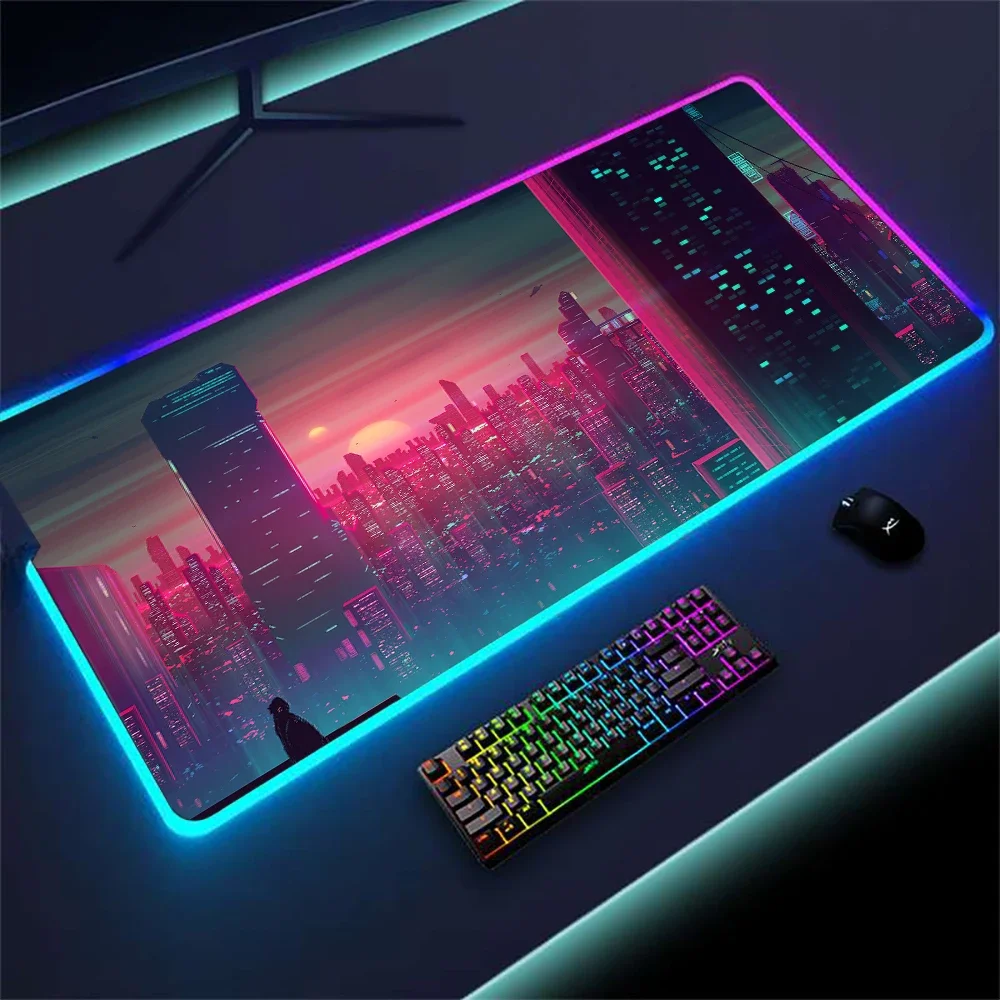 LED Carpet Pc Gaming Accessories 100x50 Speed with Backlight Mause Ped Extra Large Mousepad RGB 900x400 Big Mouse Pad for Games