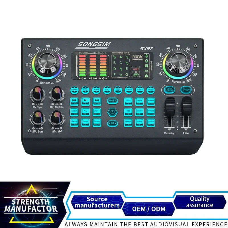 IRIN Mixer Sound Card Portable Live Streaming E-commerce Digital Sound Card Multi-function Mixer Professional Multiple Sound