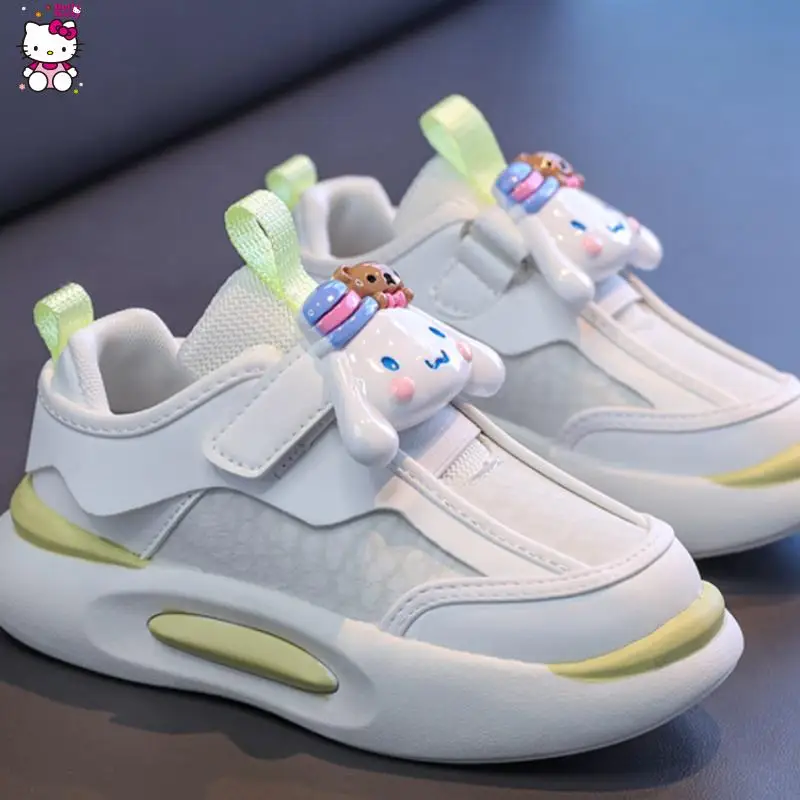 Sanrio-zapatos deportivos para niña, calzado informal antideslizante con parte inferior gruesa My Melody, zapatos individuales, moda de princesa de dibujos animados, cómodos y bonitos ﻿