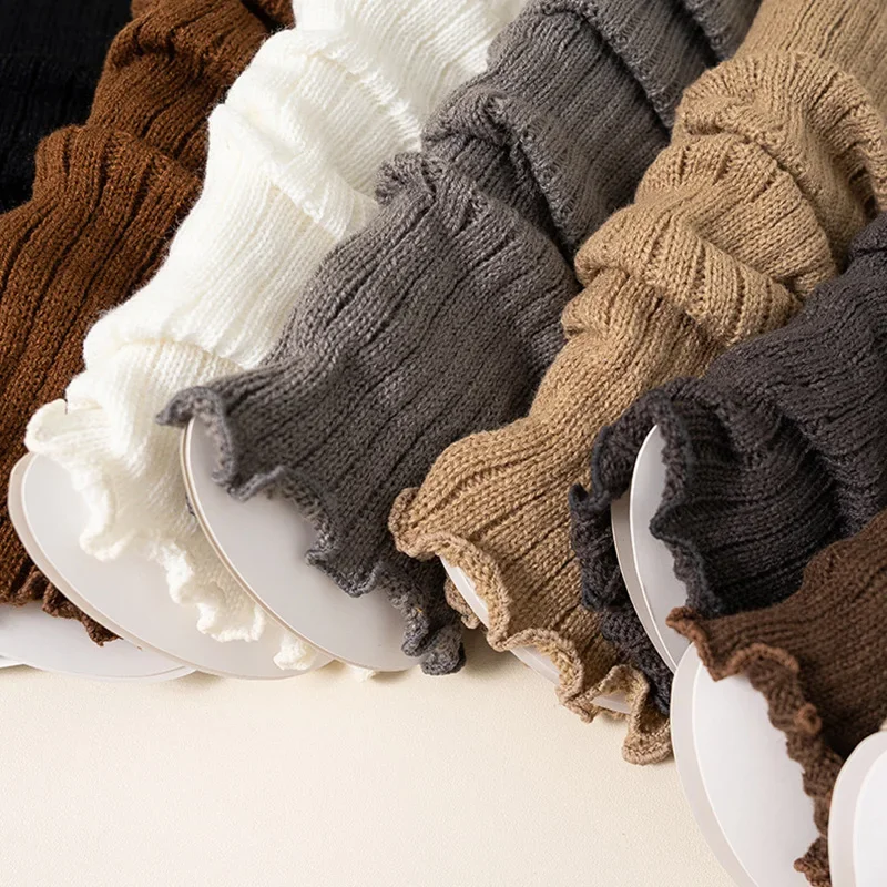 Meias Quentes para Crianças Estilo Lolita, Meias Tricotadas para Meninas Coreanas, Protetores de Pés Elásticos e Versáteis