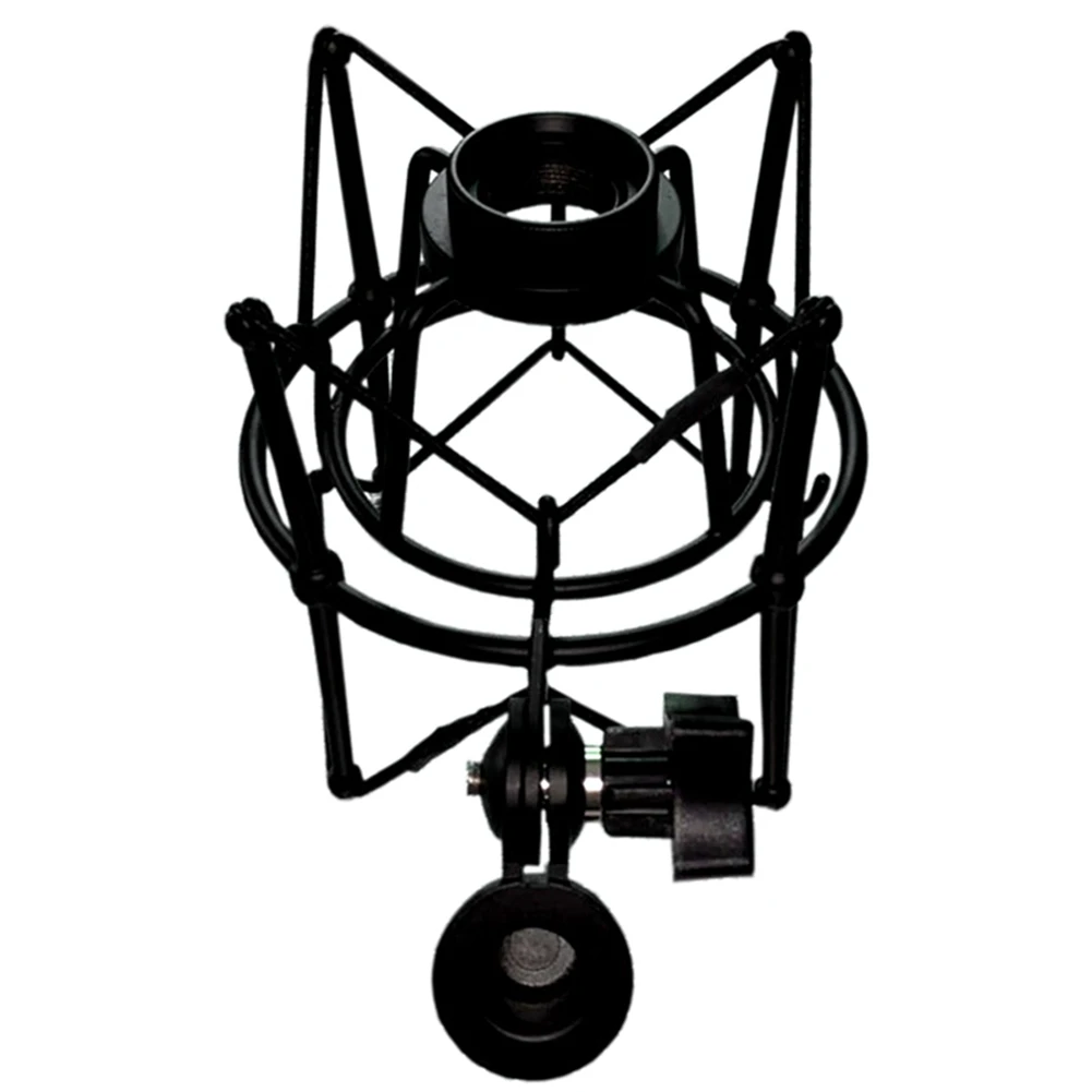 Microphone Shock Mount Mic Holder - Anti Vibration Metal Spider Shockmount Condenser Microphone Shock Mount Black